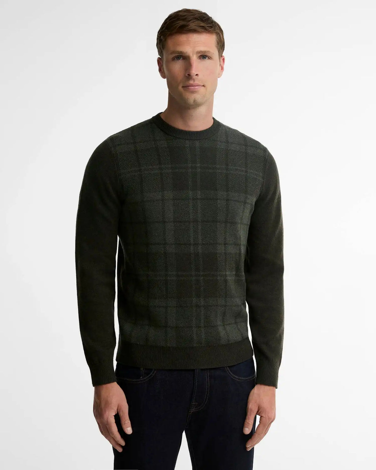 Mineral Tartan Crew Neck Jumper