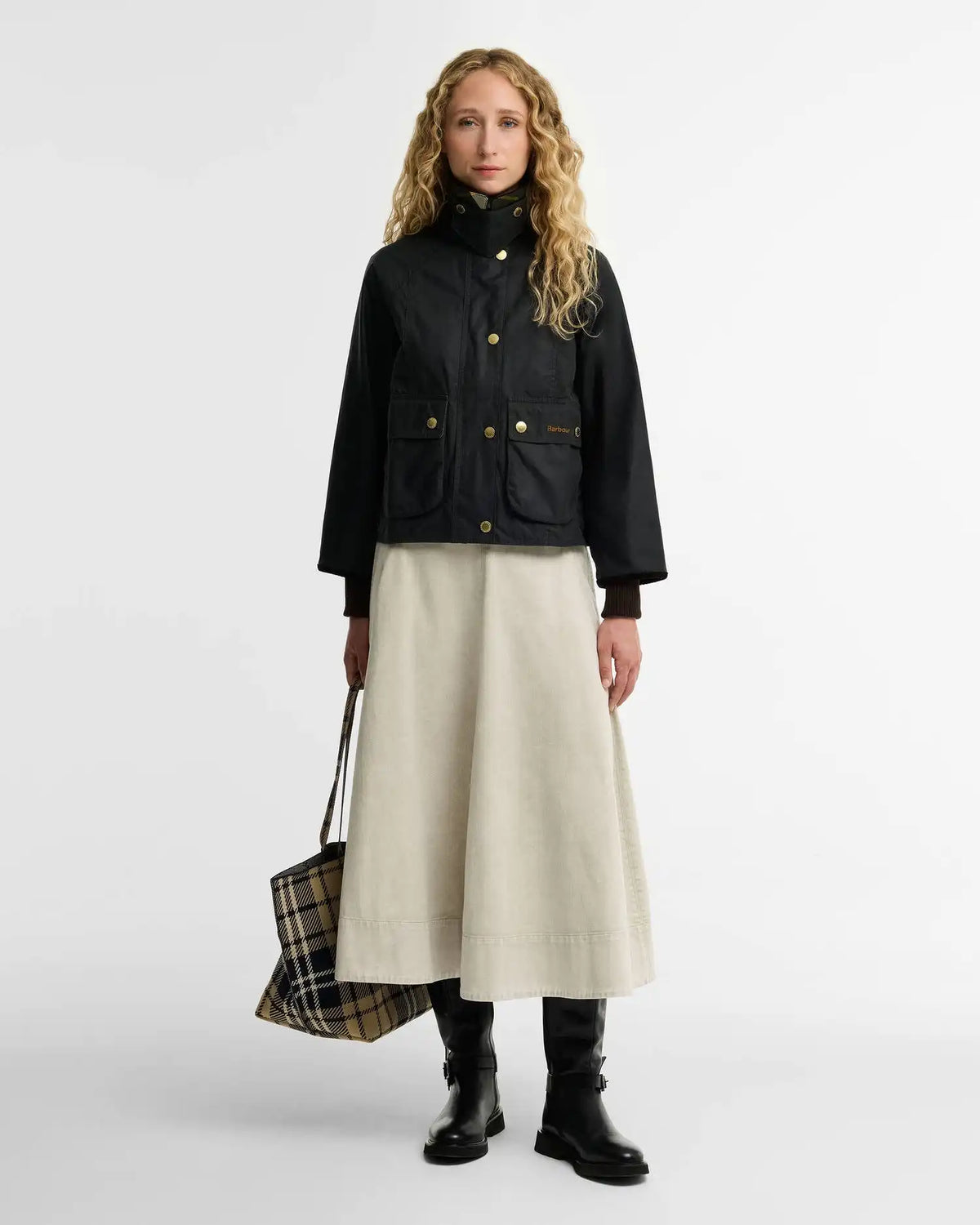 Cropped Beadnell Waxed Jacket