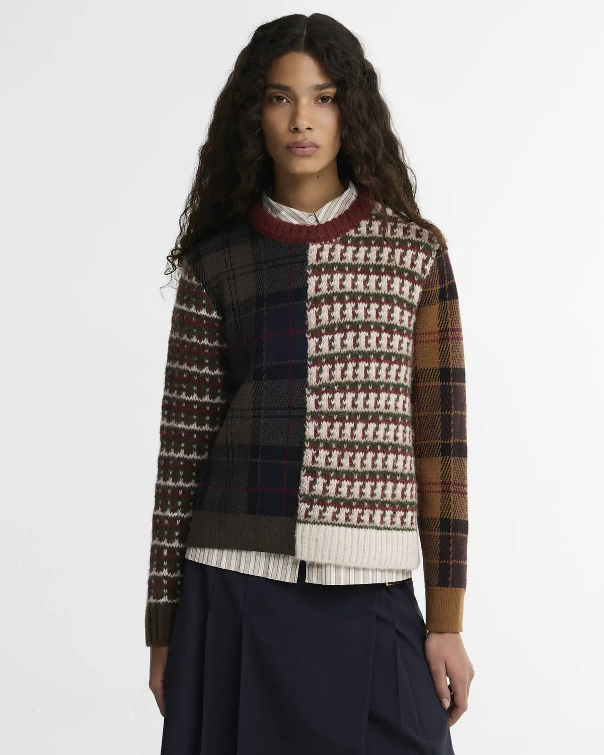 Ashfort Patchwork Crew Neck Jumper