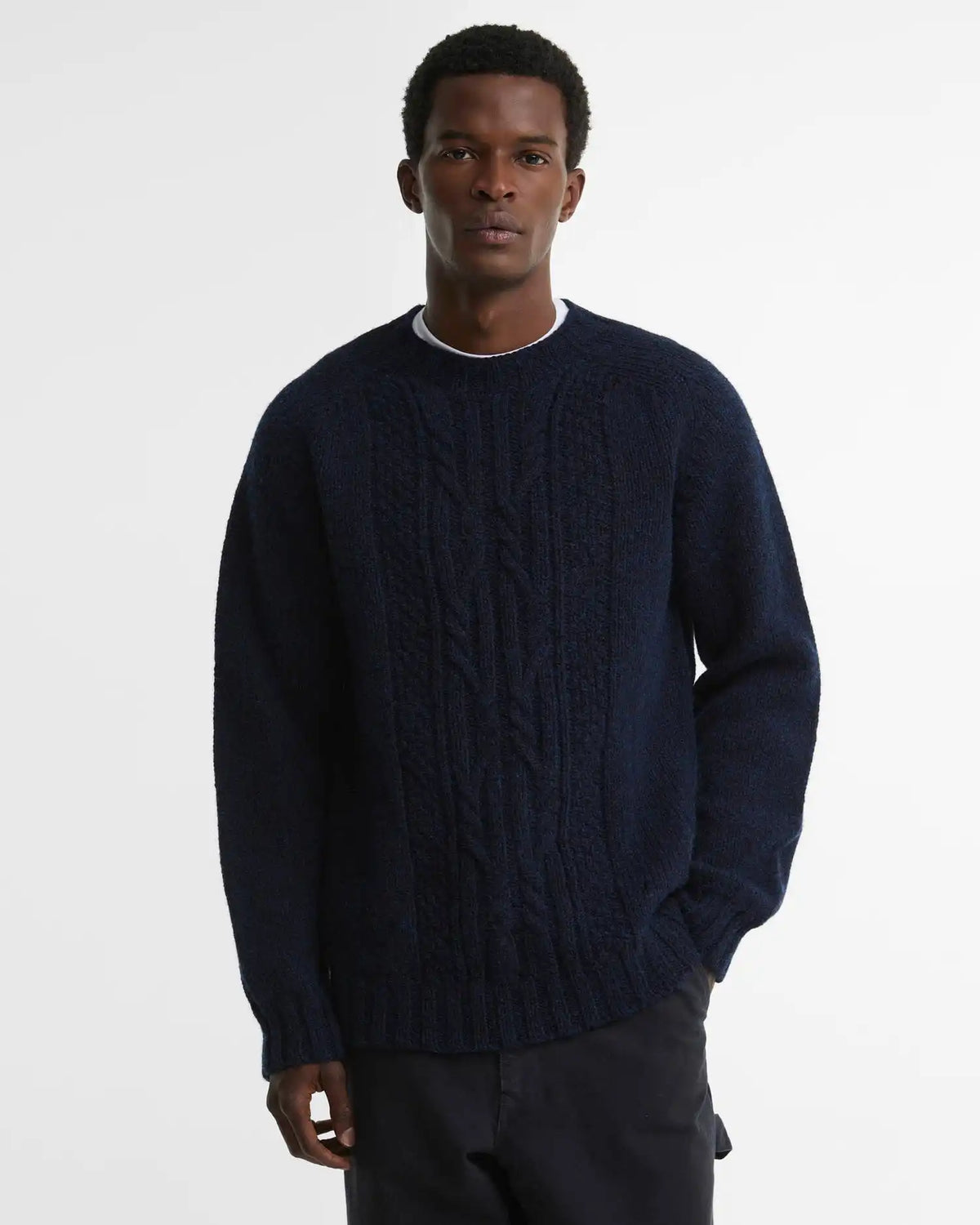 Scottish Made Natural Yarn Cable Knit Jumper