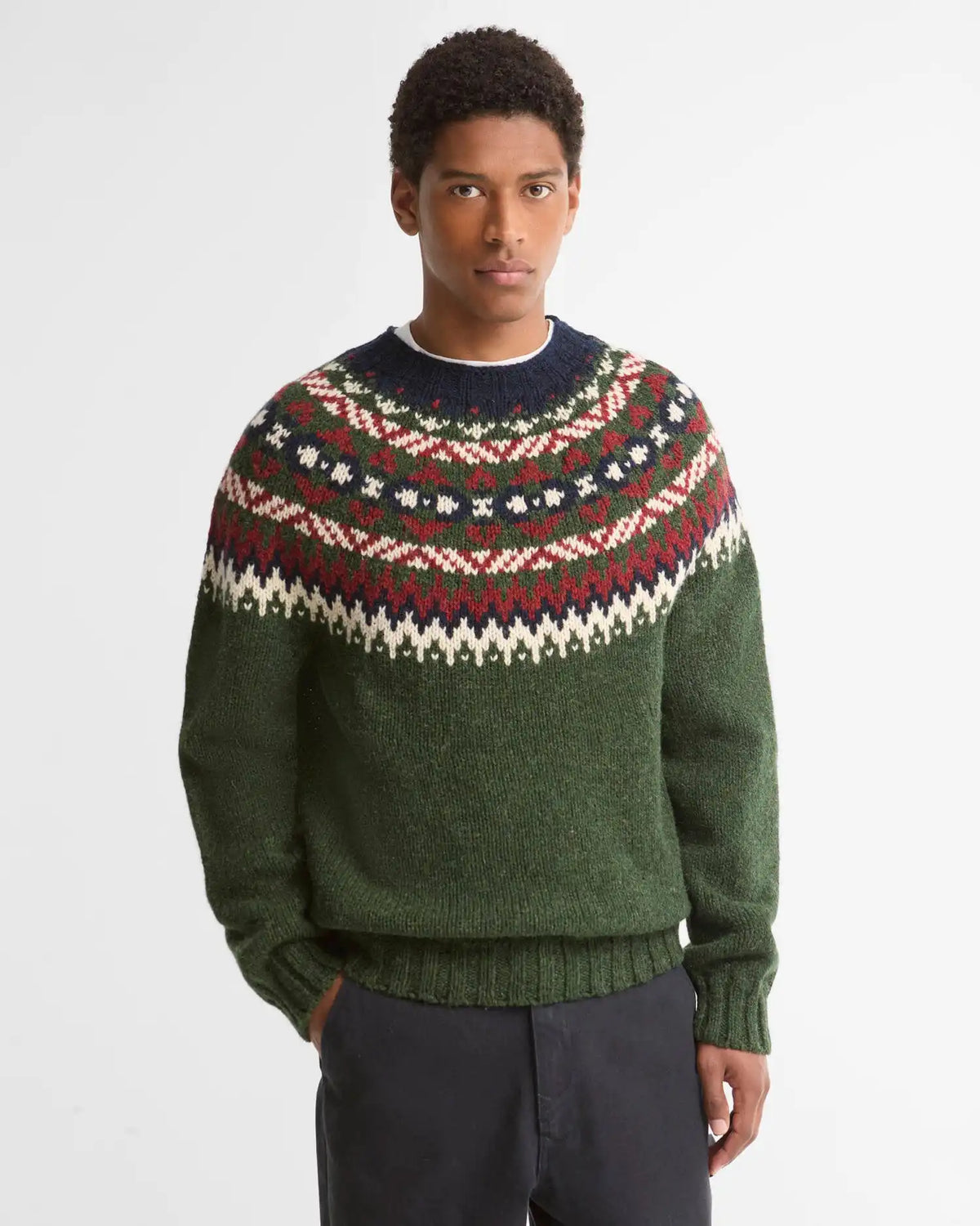 Scottish Made Fair Isle Crew Neck Jumper