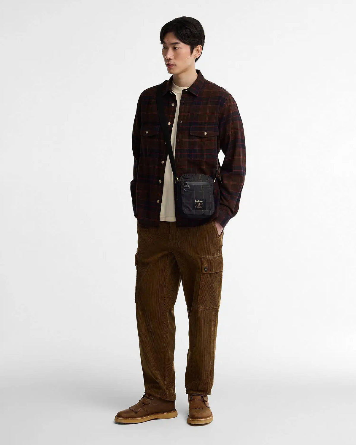 Field Tartan Waxed Crossbody Bag