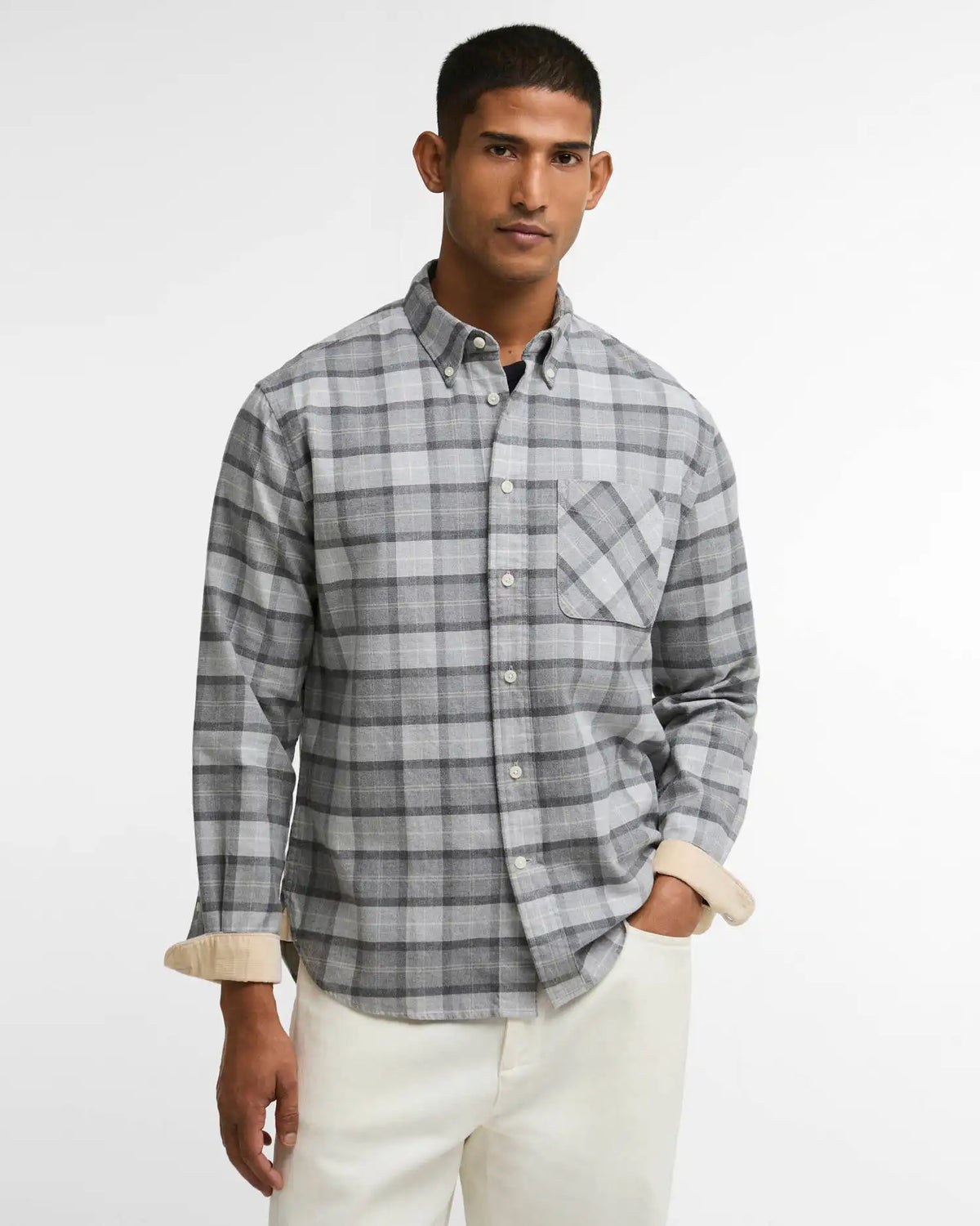 Mineral Tartan Authentic-Fit Long-Sleeved Shirt