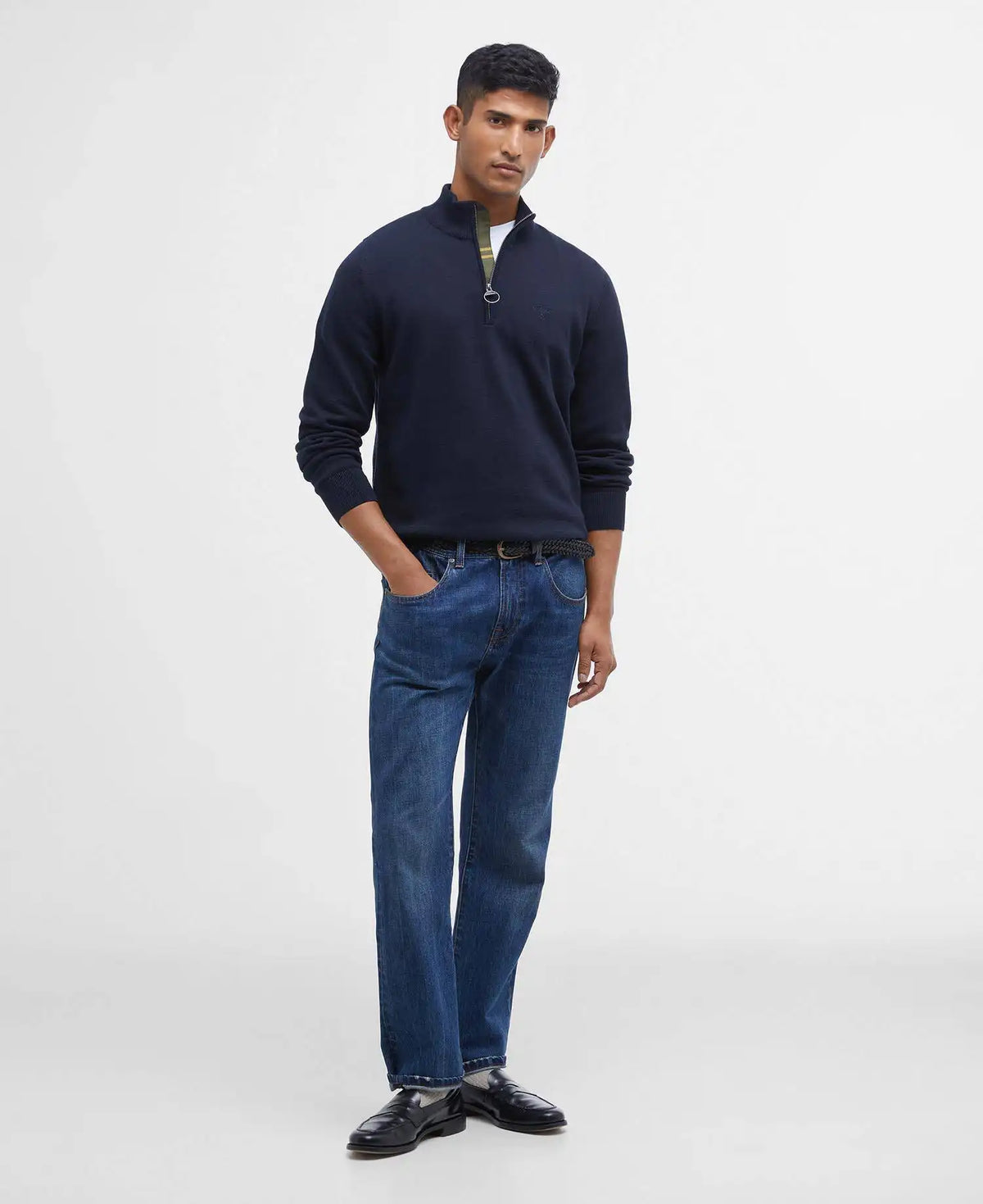 Cotton Quarter-Zip Jumper