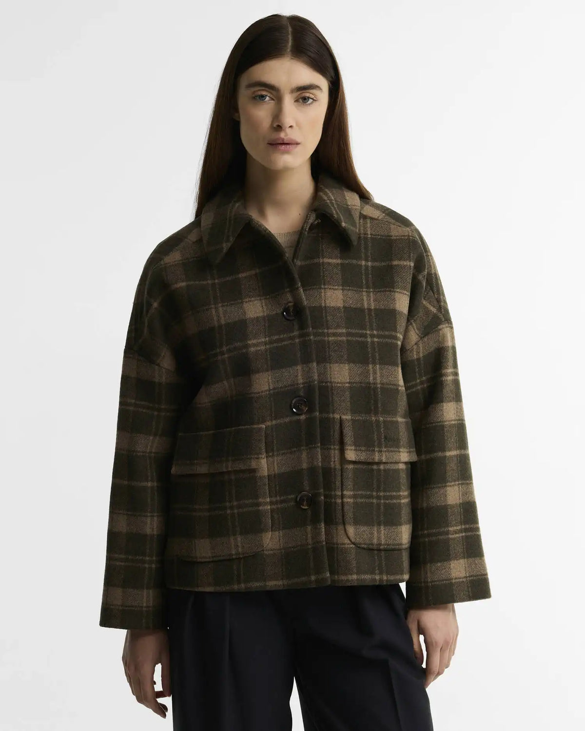 Myla Checked Wool Coat
