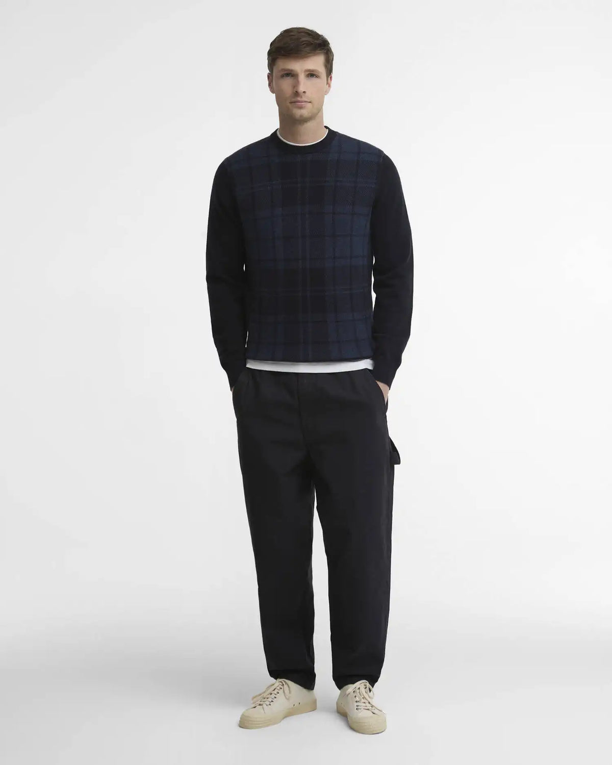 Mineral Tartan Crew Neck Jumper