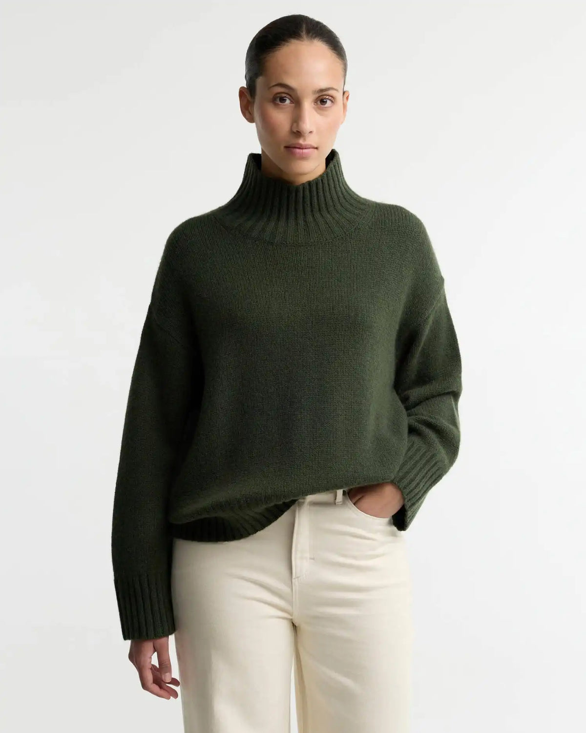 Woodhouse Cashmere-Blend Funnel Neck Jumper