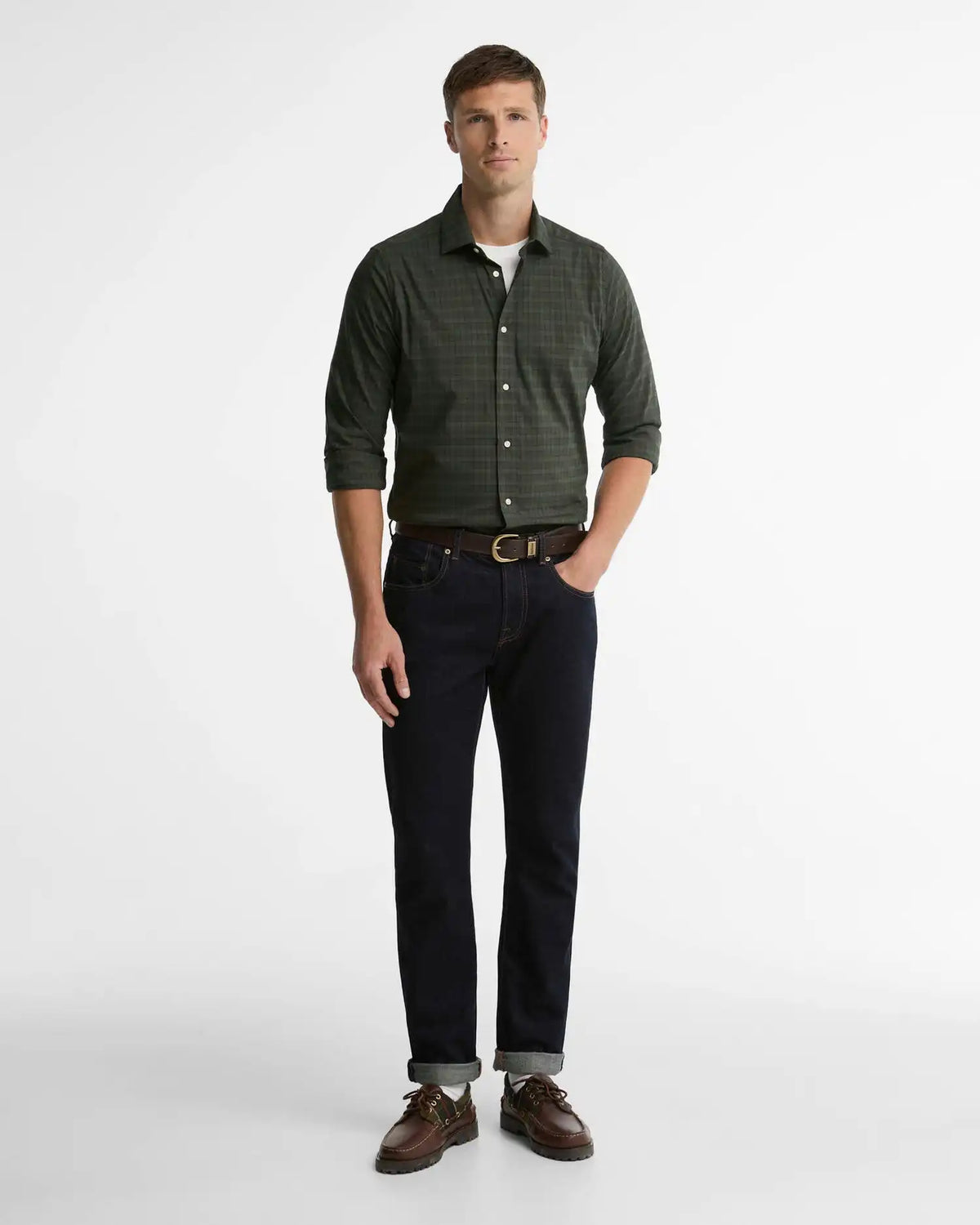 Harleton Tartan Tailored Long-Sleeved Shirt