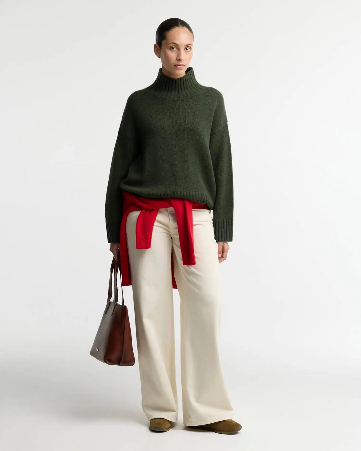 Woodhouse Cashmere-Blend Funnel Neck Jumper