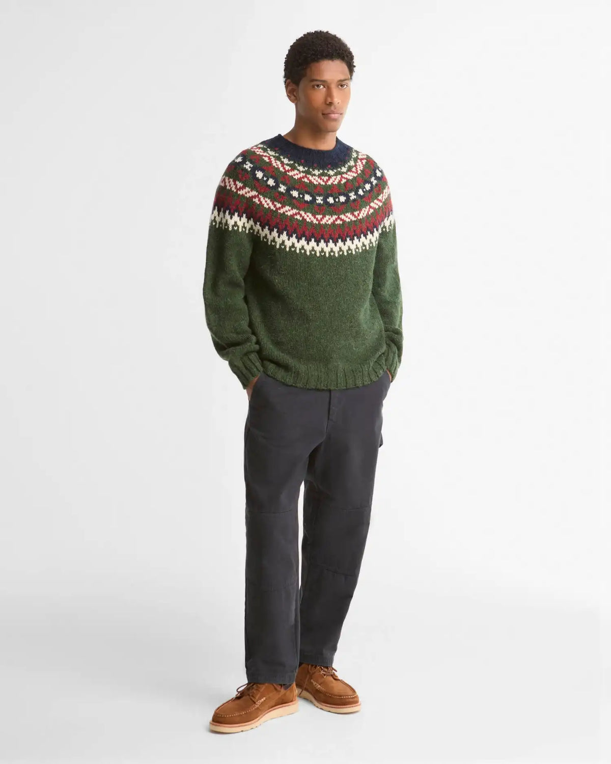 Scottish Made Fair Isle Crew Neck Jumper