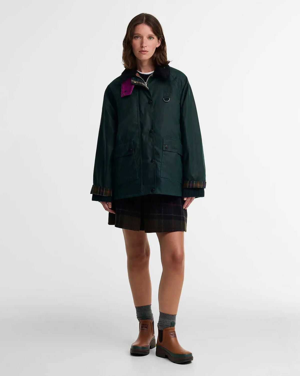 Paul Smith Loves Barbour Women's Long Spey  Waxed Jacket