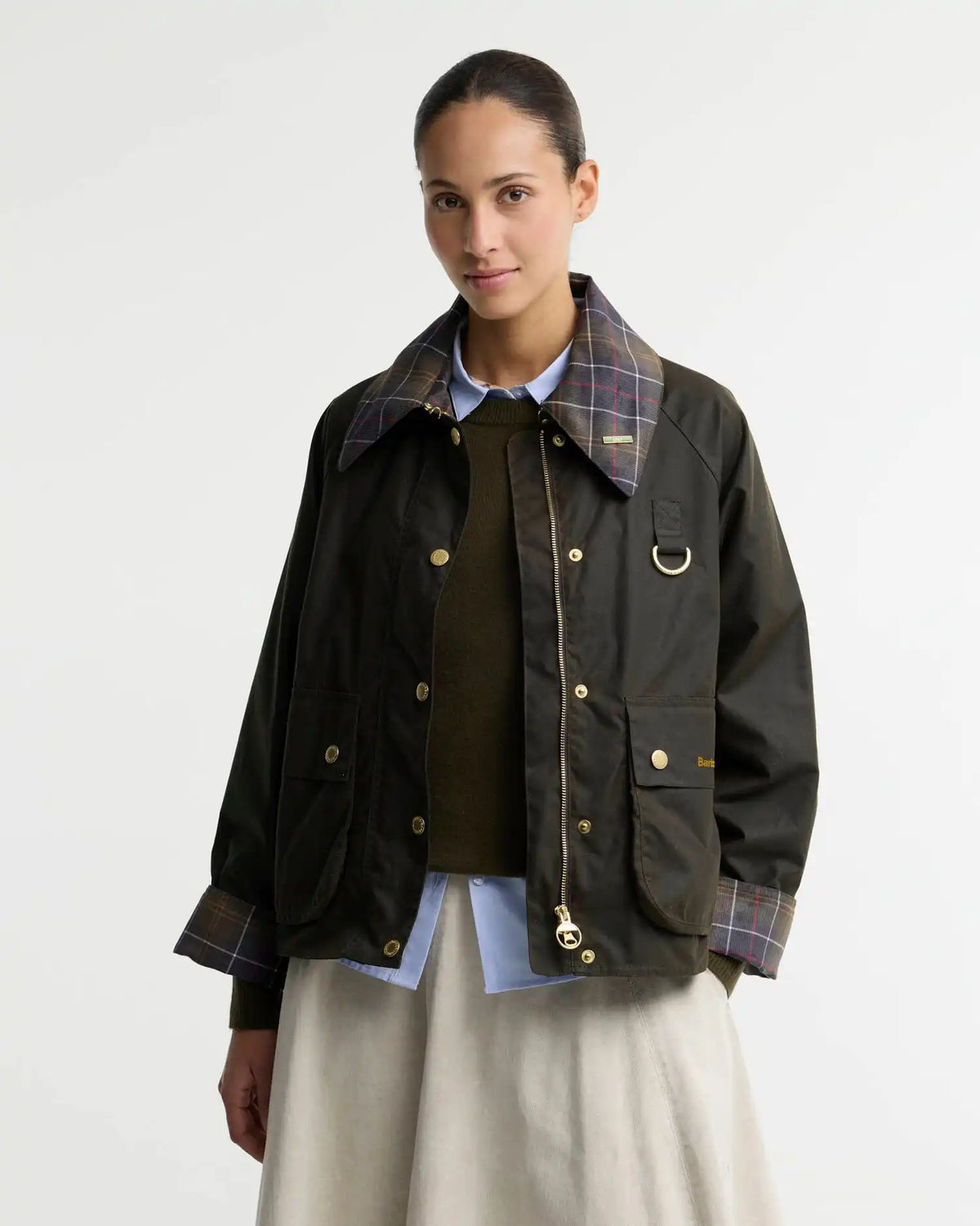 Icons Tartan Collar Spey Waxed Jacket