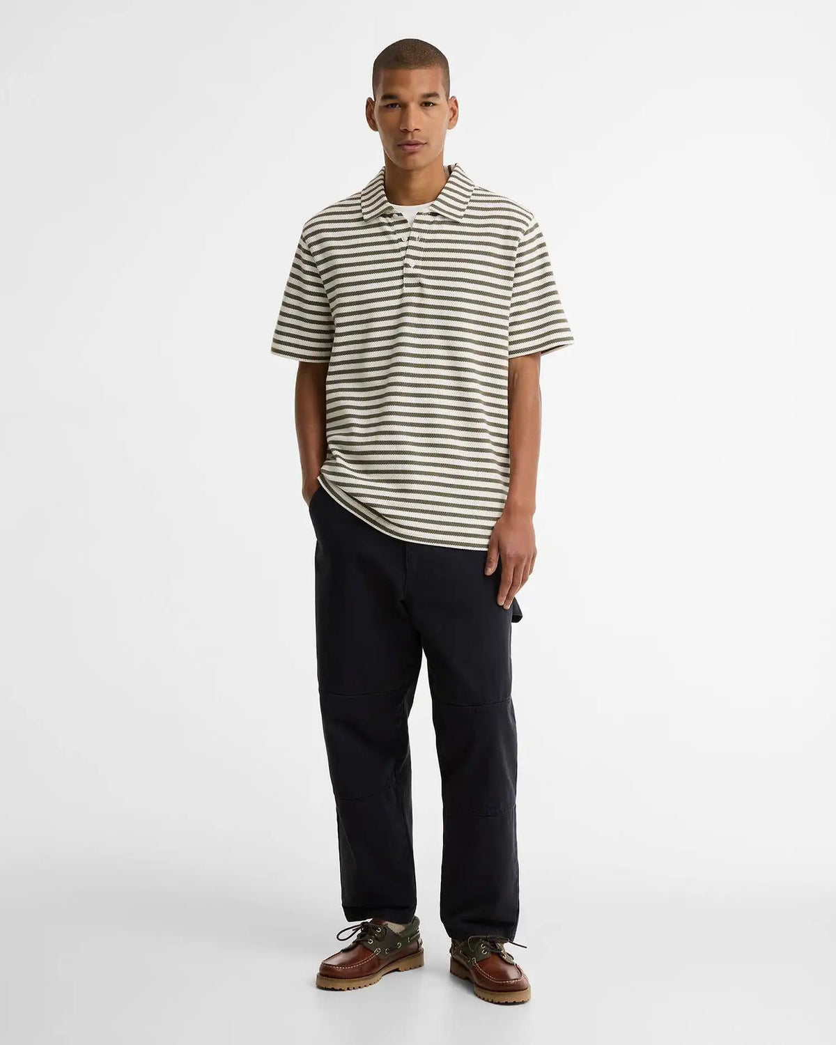 Farlam Striped Tailored Polo Shirt