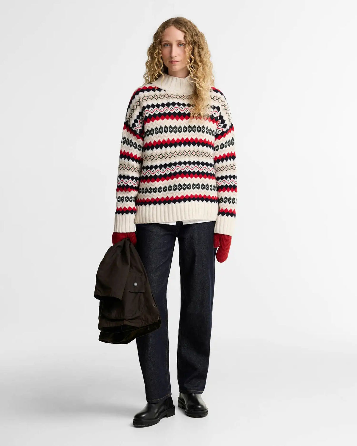 Aspen Fair Isle Funnel Neck Jumper
