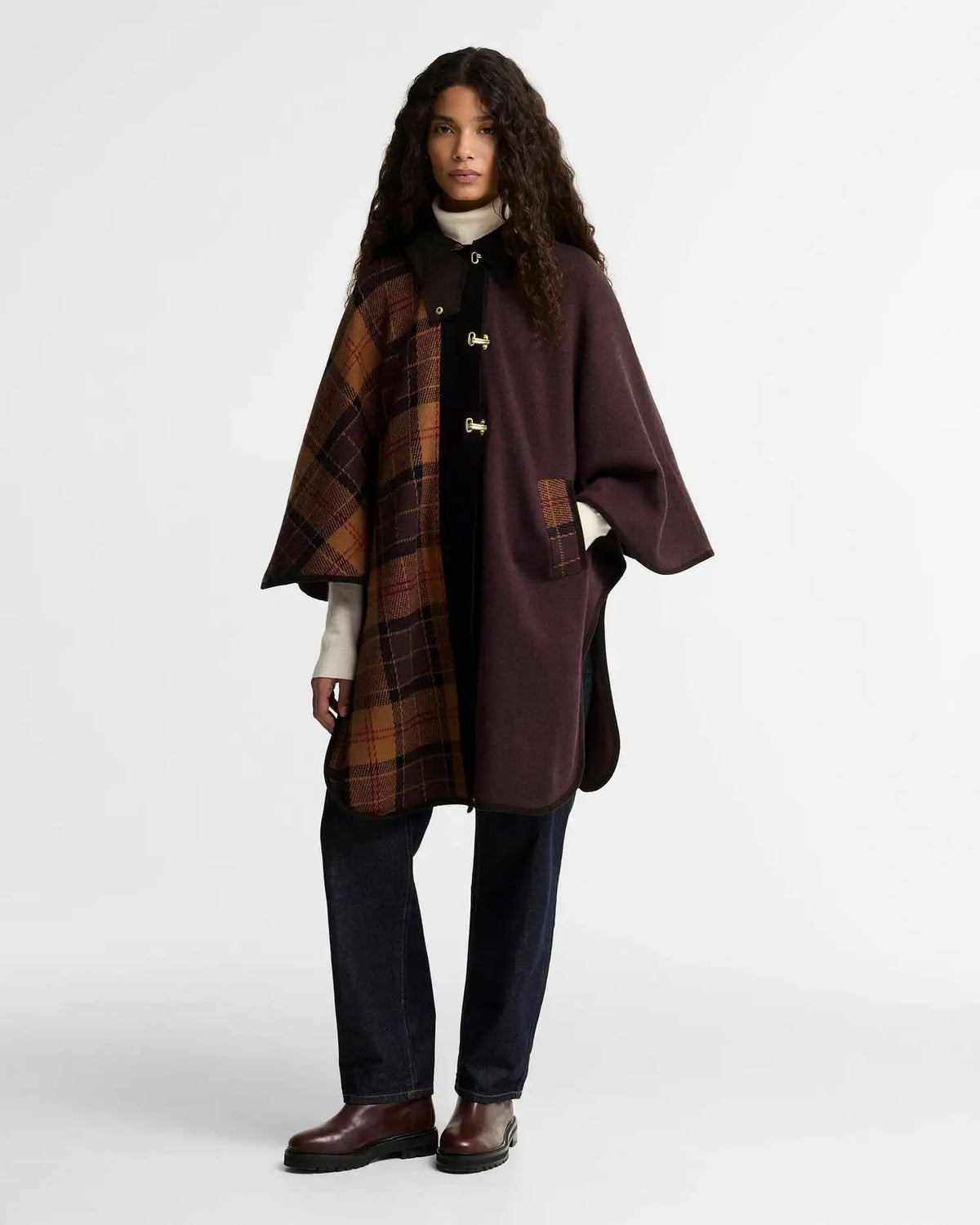 Elva Wool-Blend Cape