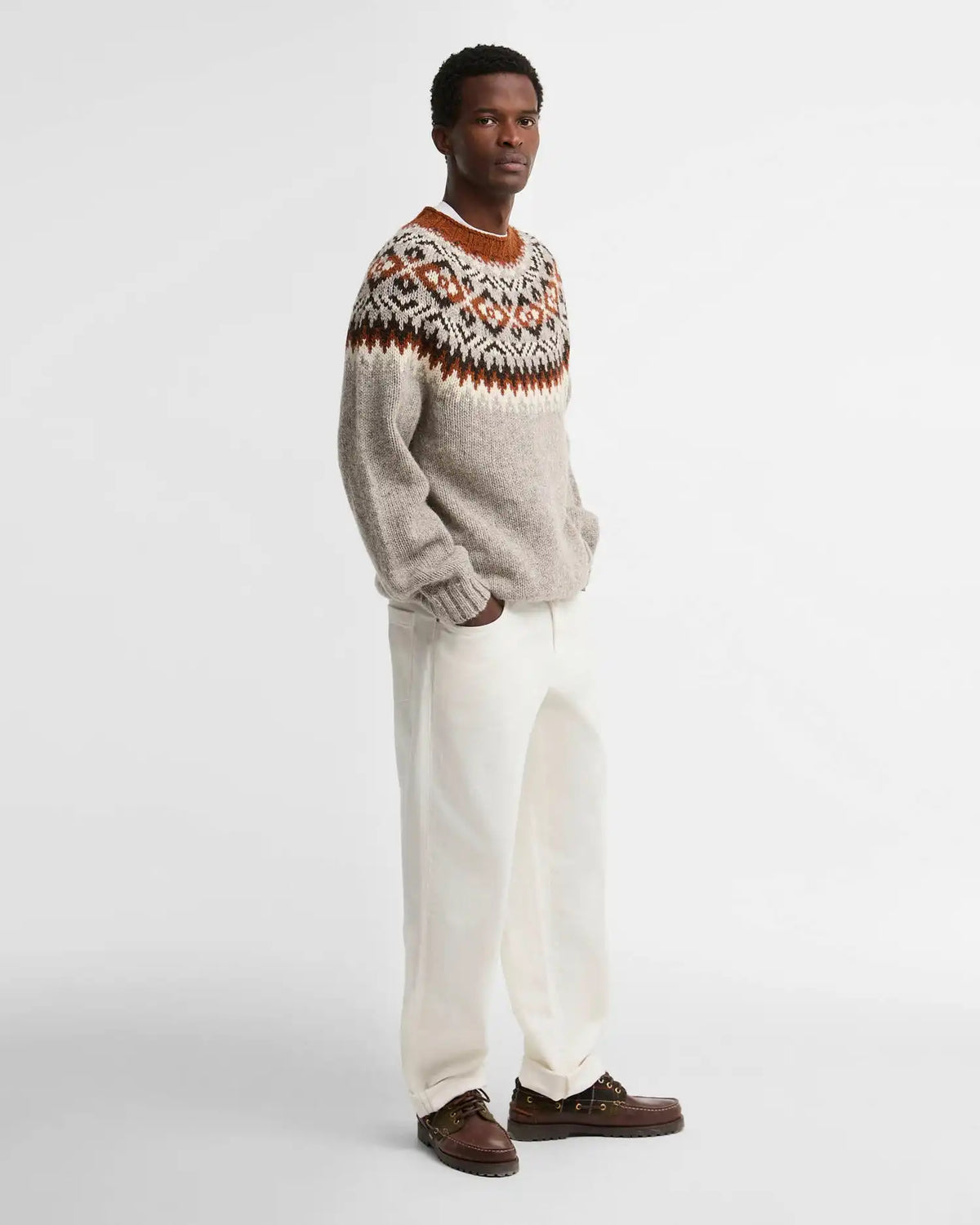 Scottish Made Fair Isle Crew Neck Jumper