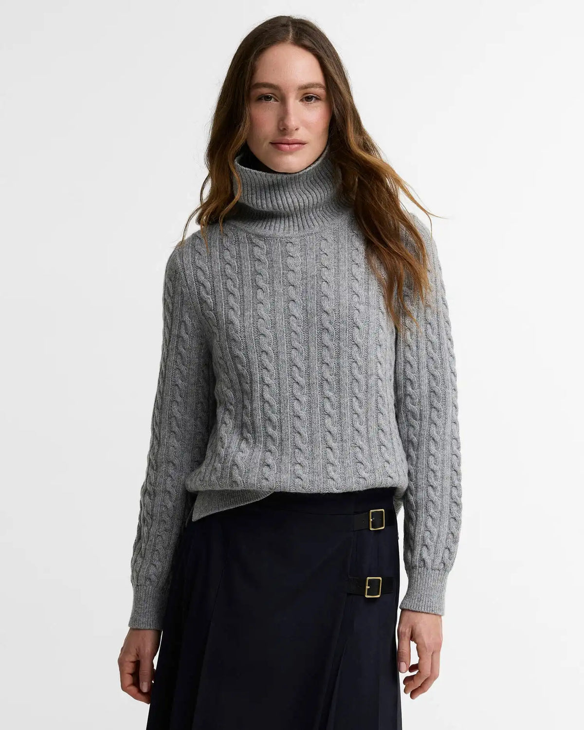 Ambleside Cable-Knit Rollneck Jumper