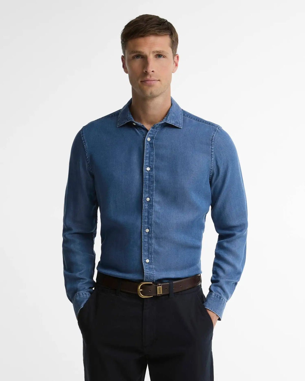 Burnett Denim Tailored Long-Sleeved Shirt