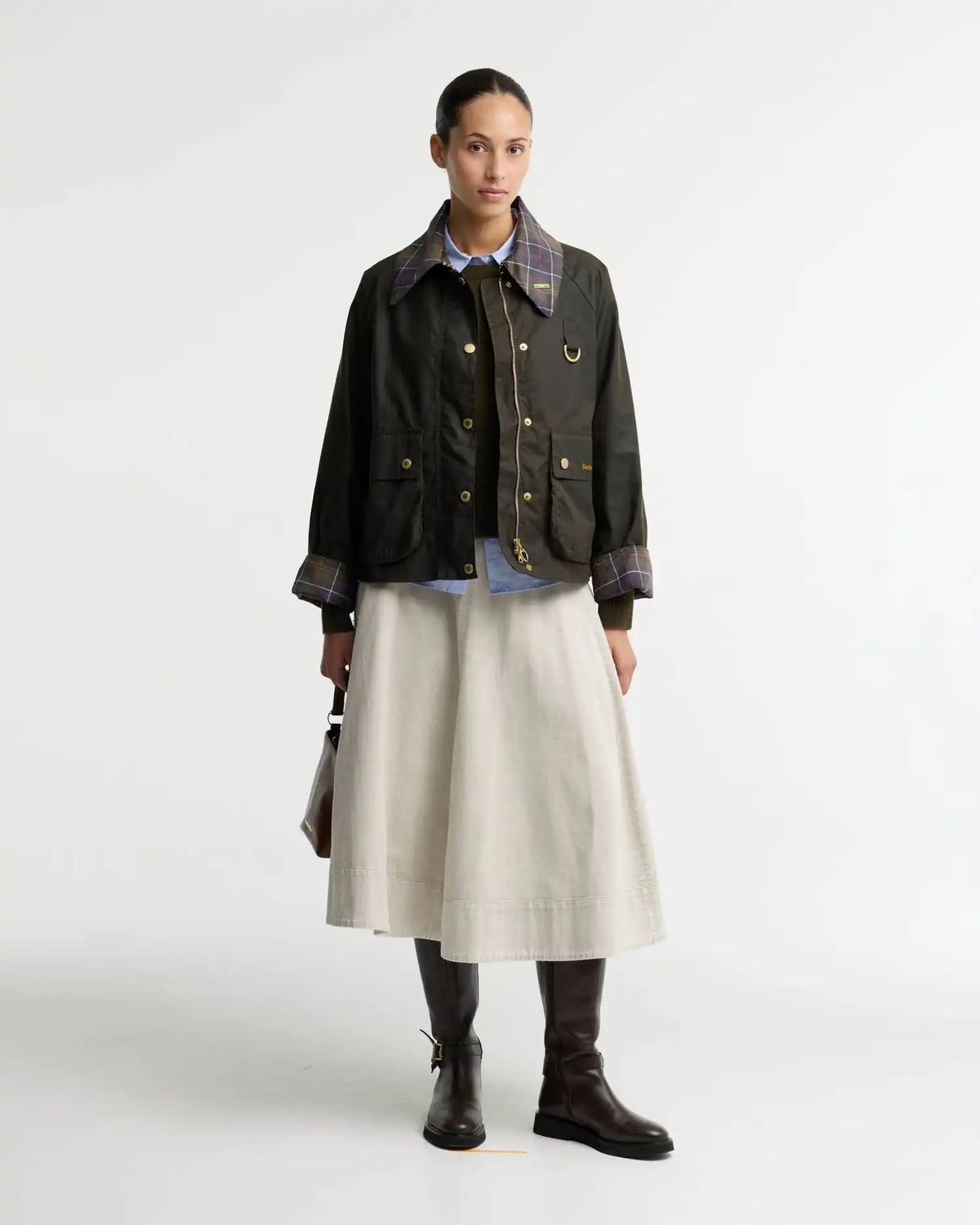 Icons Tartan Collar Spey Waxed Jacket
