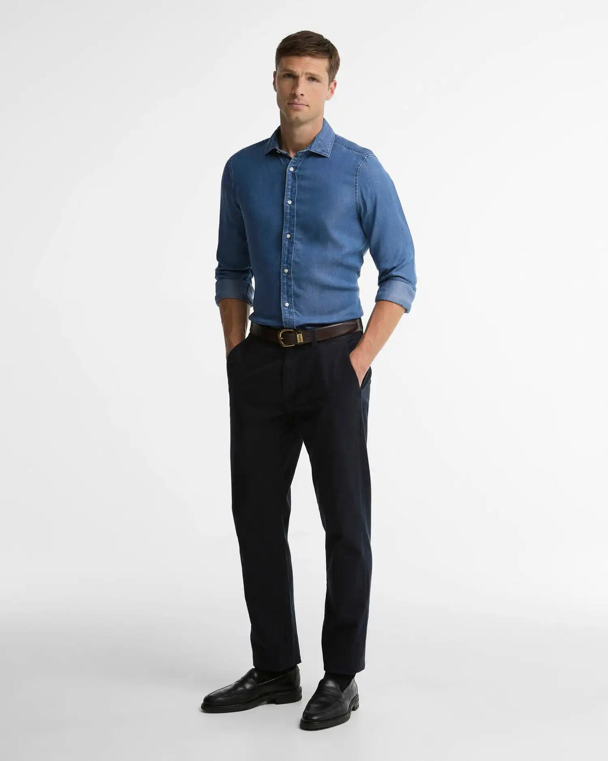 Burnett Denim Tailored Long-Sleeved Shirt