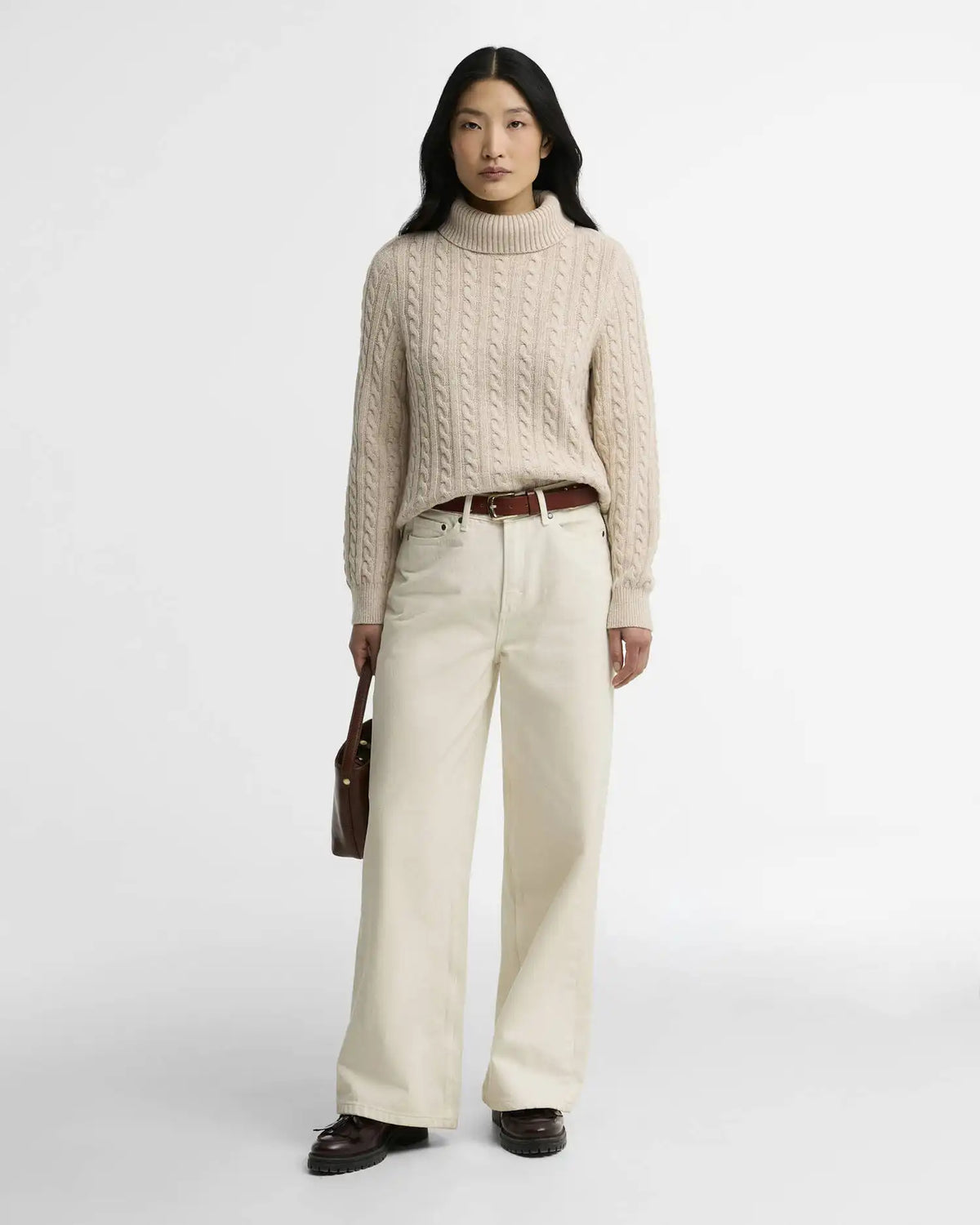 Ambleside Cable-Knit Rollneck Jumper