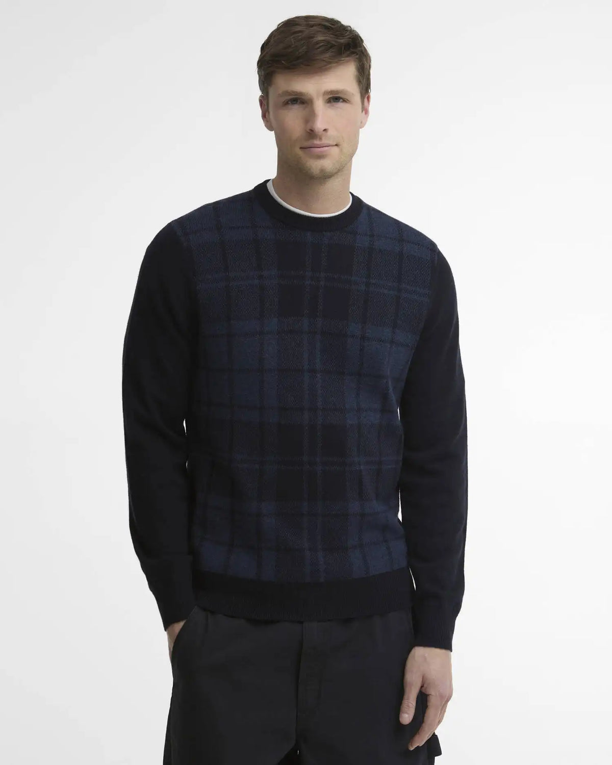 Mineral Tartan Crew Neck Jumper