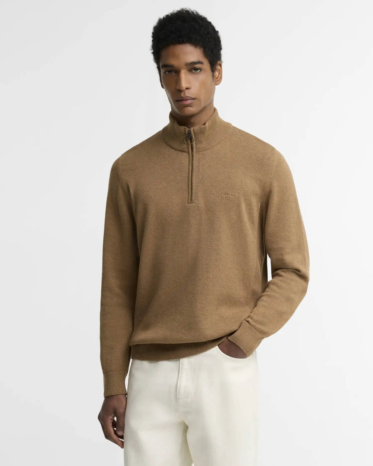 Cotton Quarter-Zip Jumper