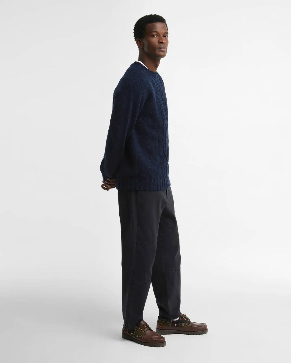 Scottish Made Natural Yarn Cable Knit Jumper