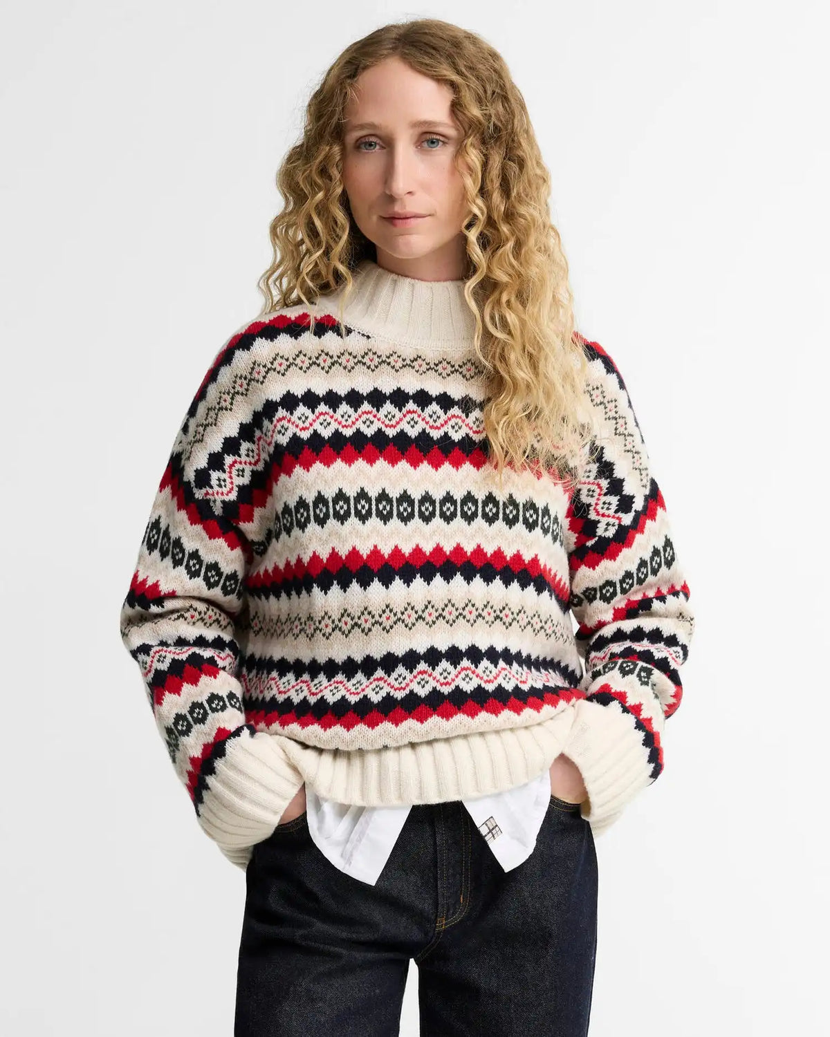 Aspen Fair Isle Funnel Neck Jumper