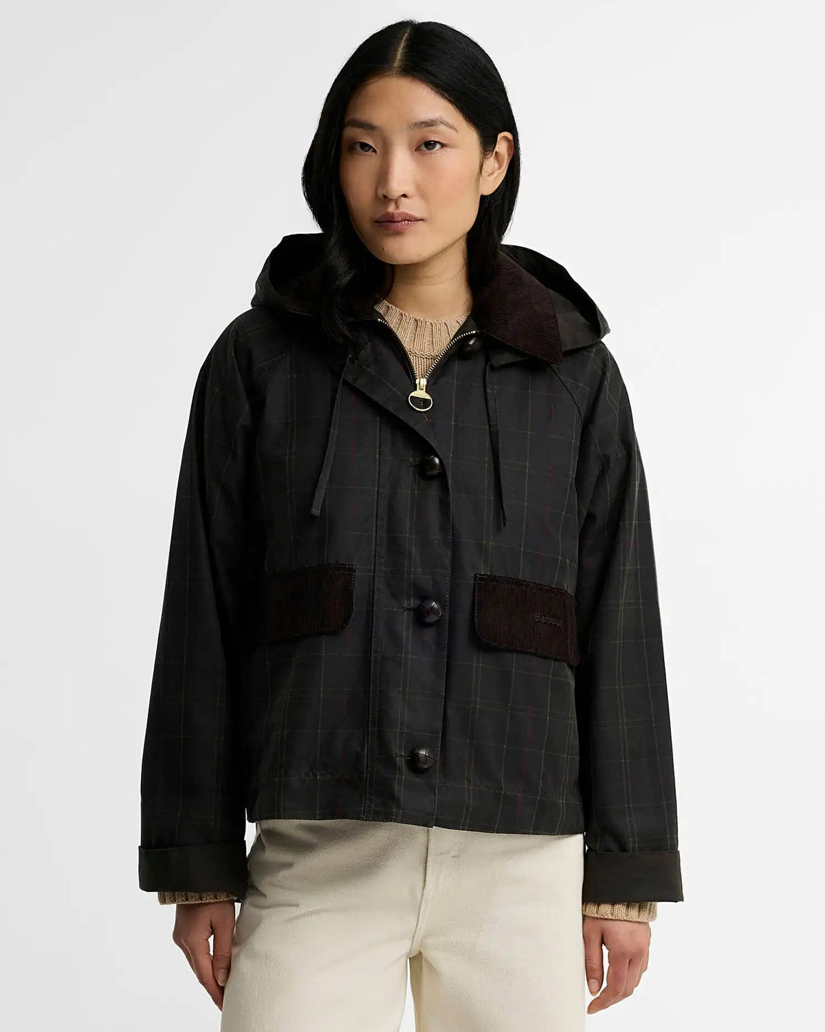 Adina Checked Waxed Jacket