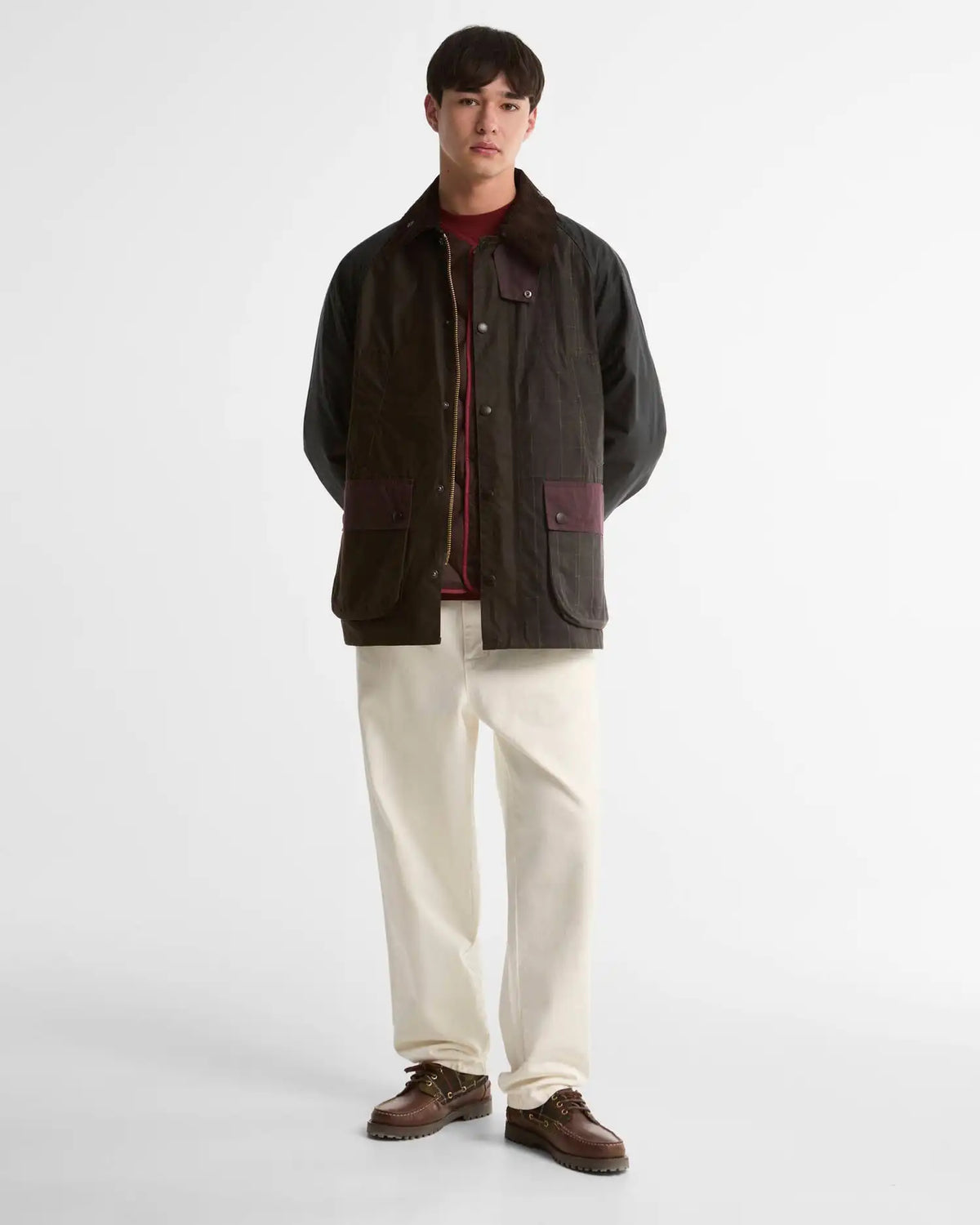 Patchwork Oversized Bedale Waxed Jacket