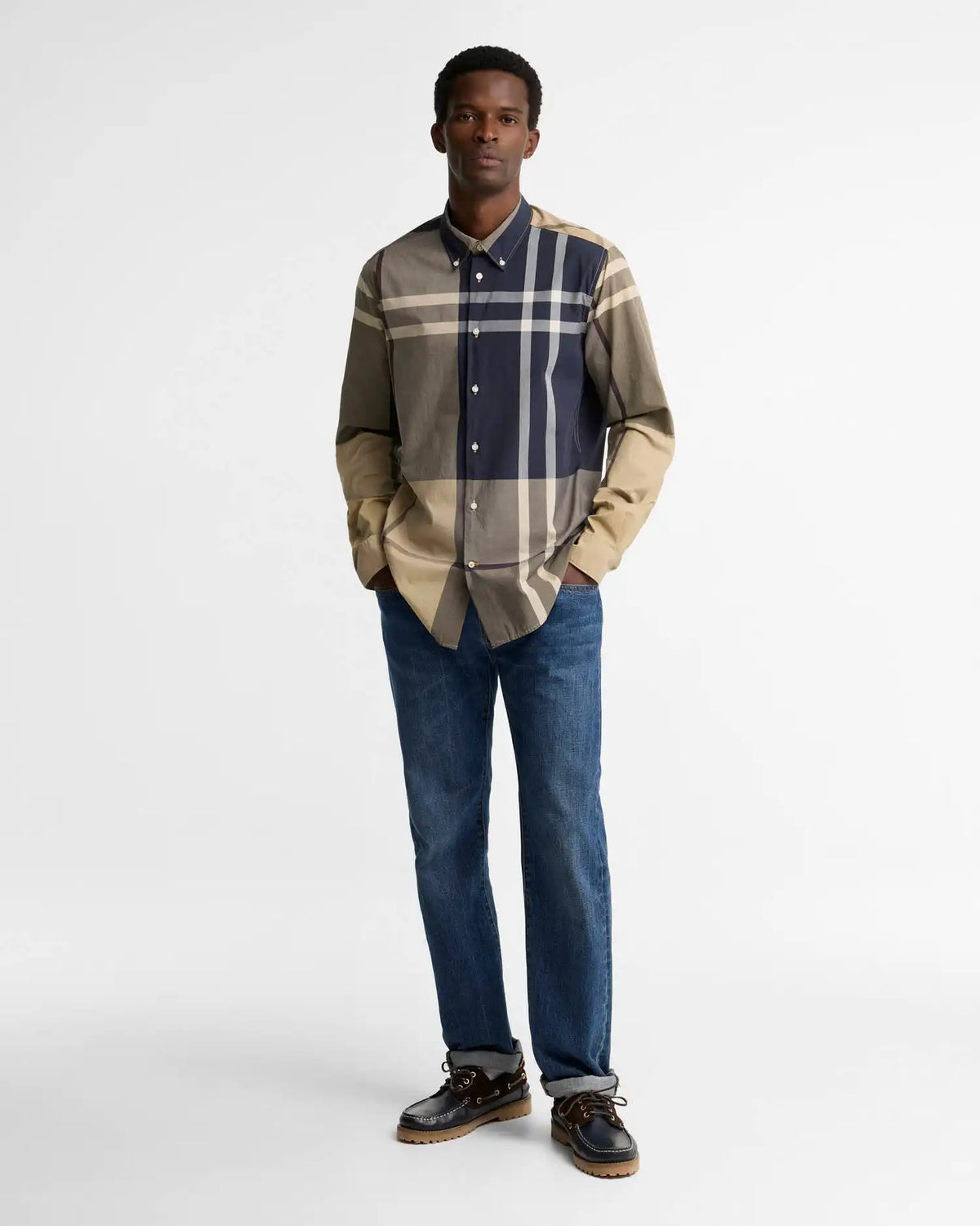 Oversized Tartan Dunoon Tailored Long-Sleeved Shirt