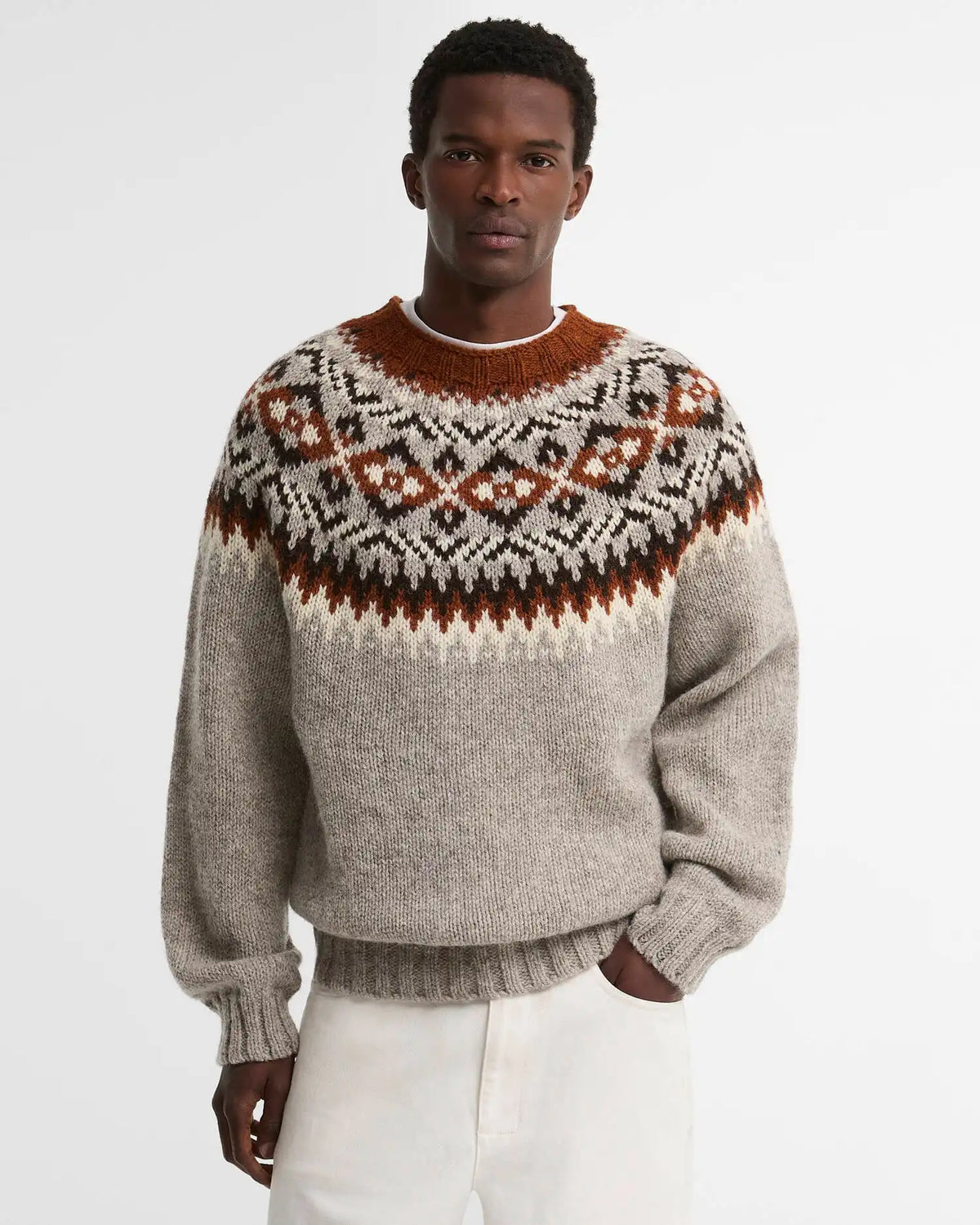 Scottish Made Fair Isle Crew Neck Jumper