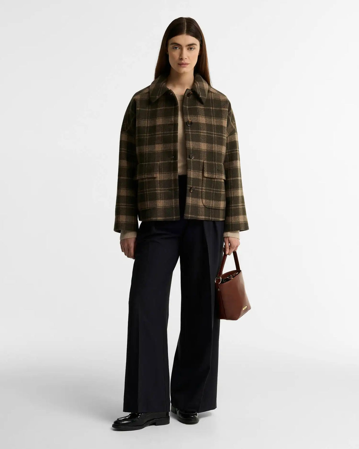 Myla Checked Wool Coat