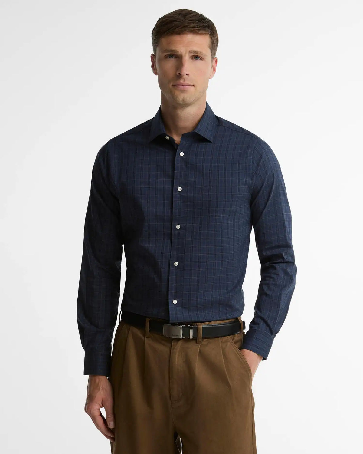 Harleton Tartan Tailored Long-Sleeved Shirt