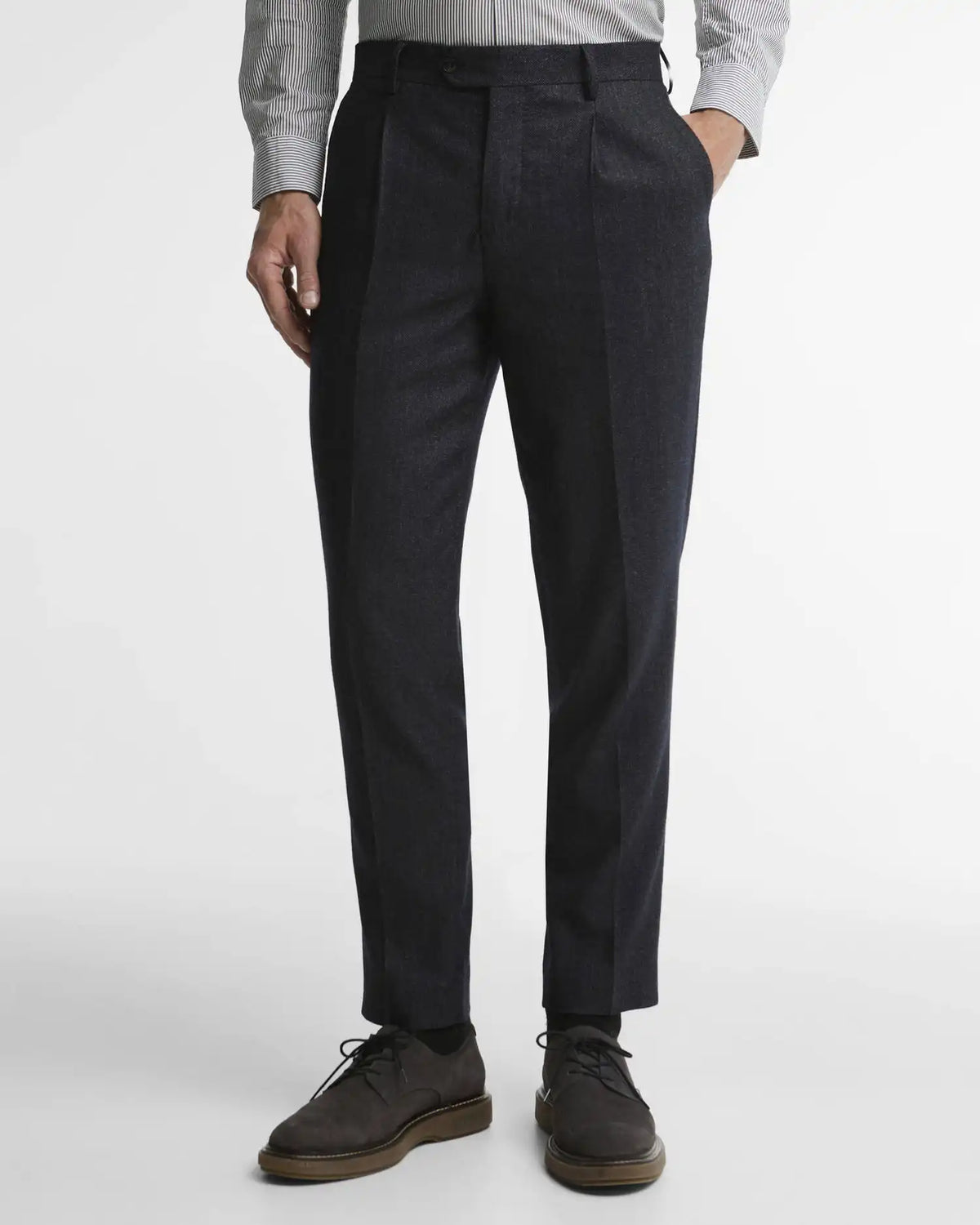 Carlton Wool-Cashmere Tailored Trousers