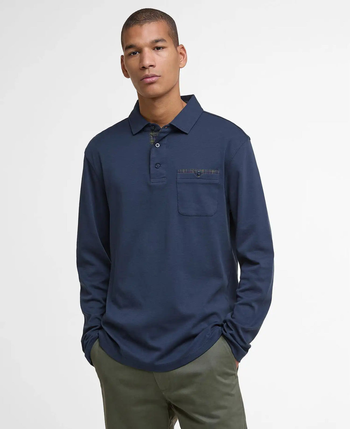 Corpatch Tailored Long-Sleeved Polo Shirt