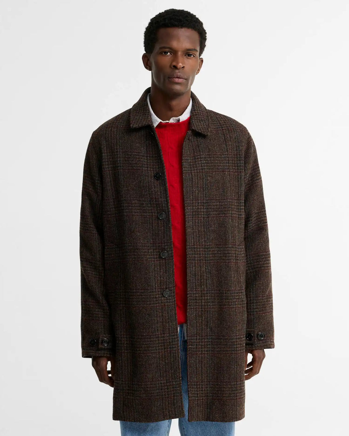 Lorden Check Wool Overcoat