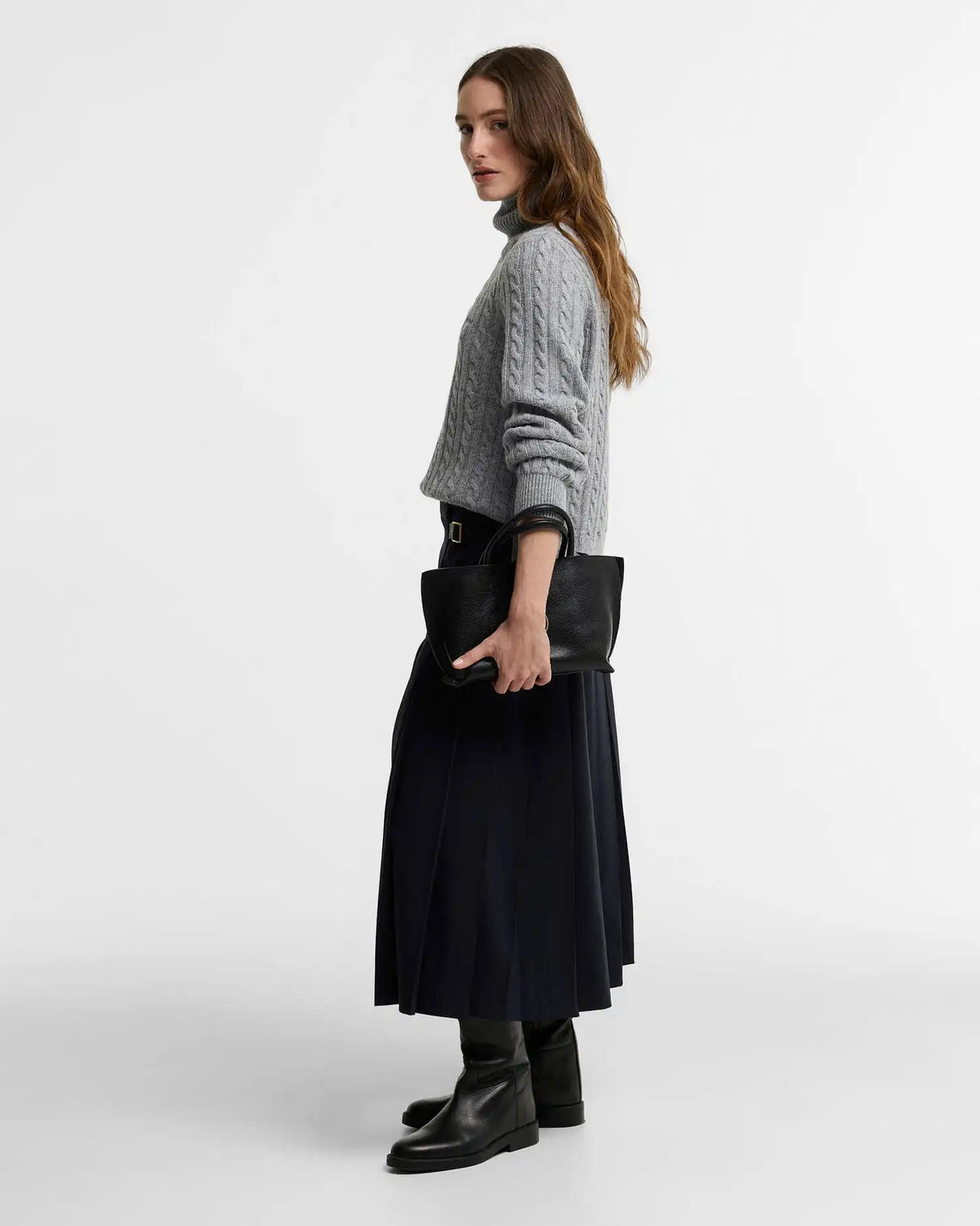 Ambleside Cable-Knit Rollneck Jumper