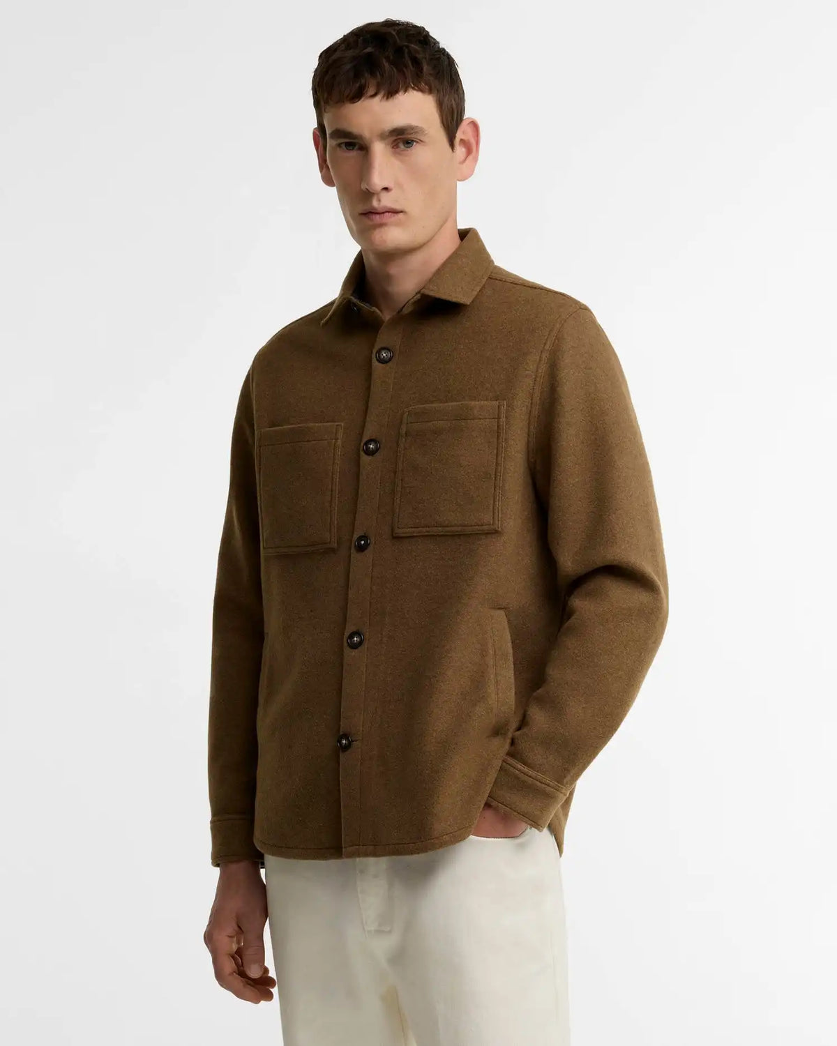 Marltown Tailored Wool-Blend Overshirt