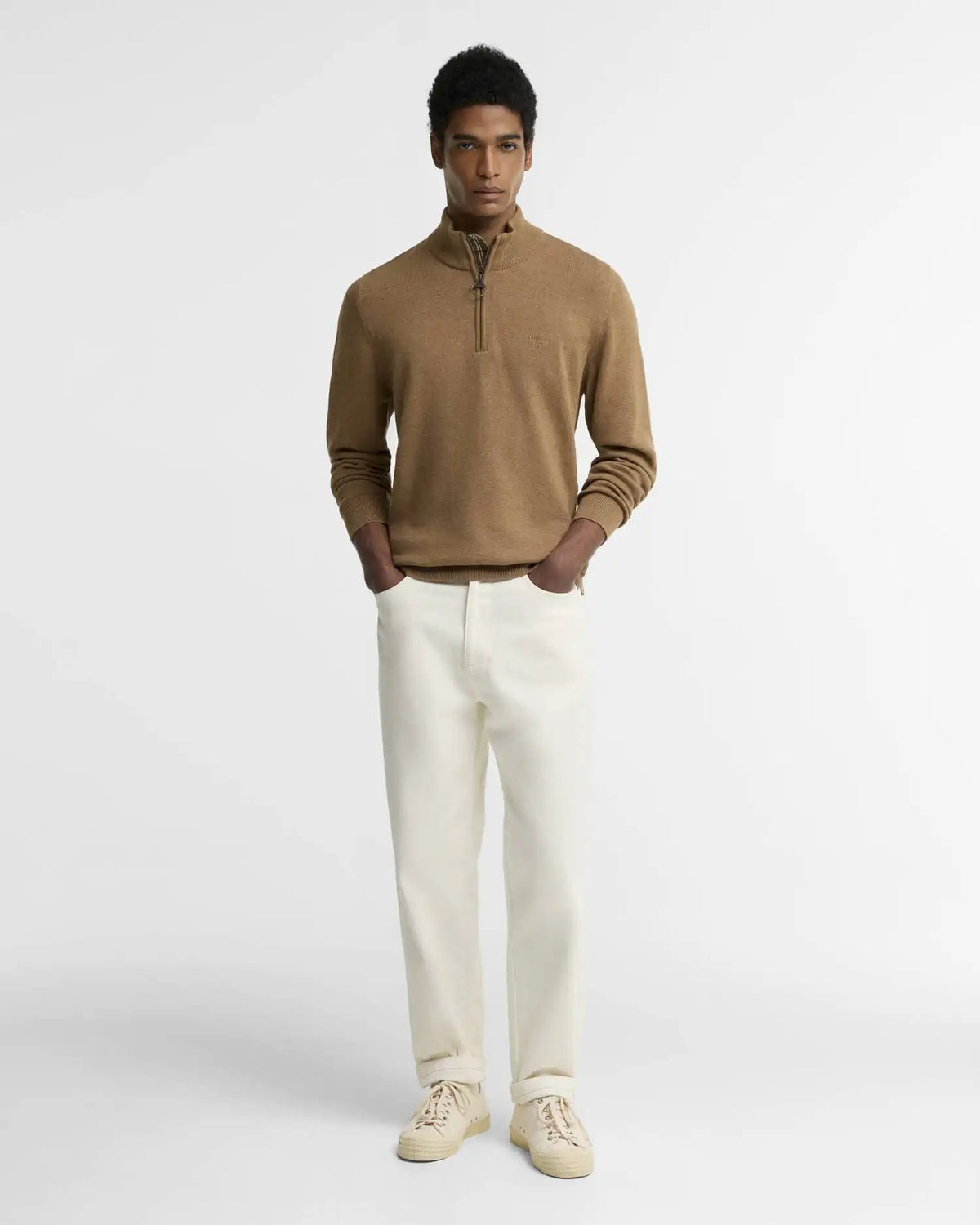 Cotton Quarter-Zip Jumper
