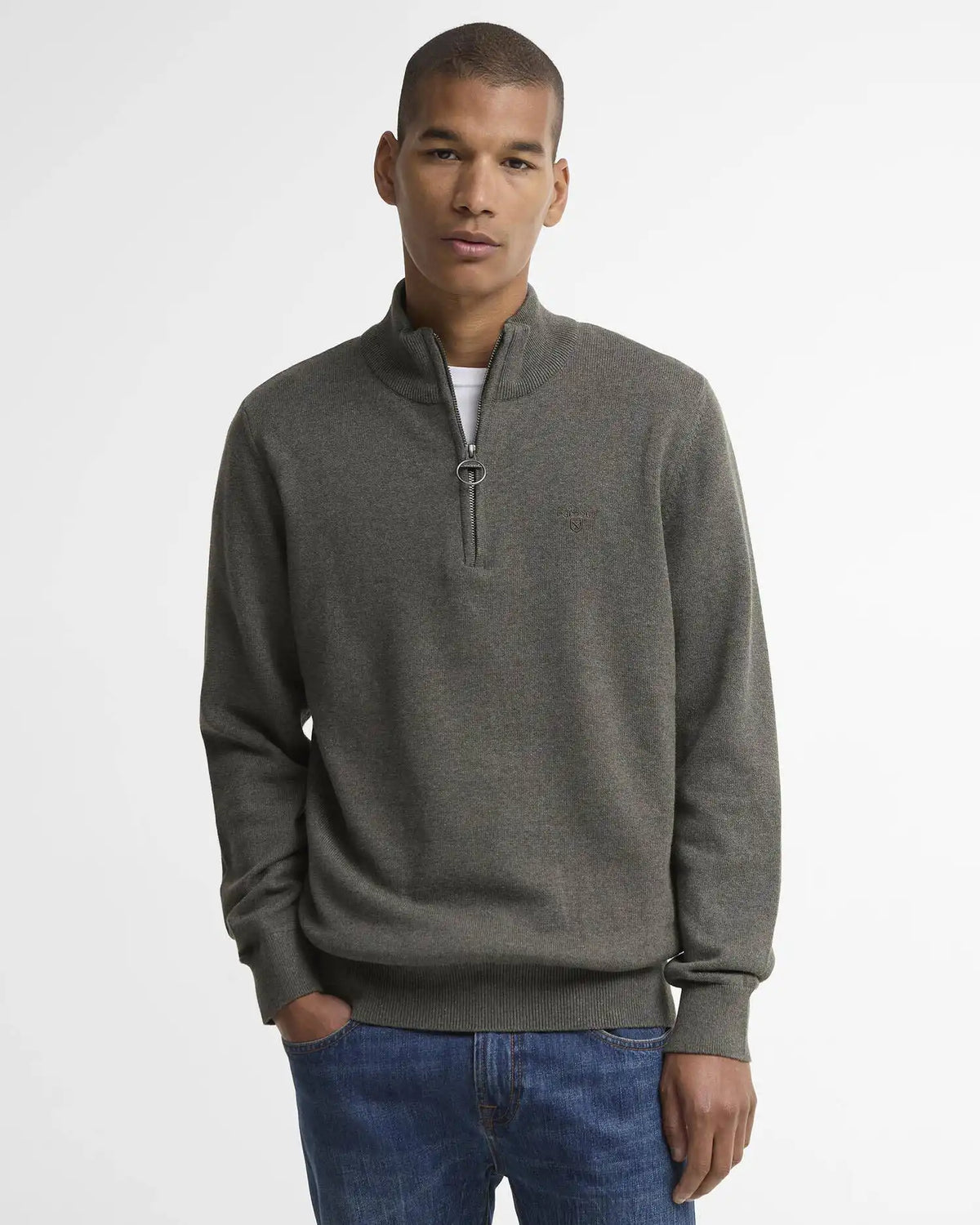 Cotton Quarter-Zip Jumper