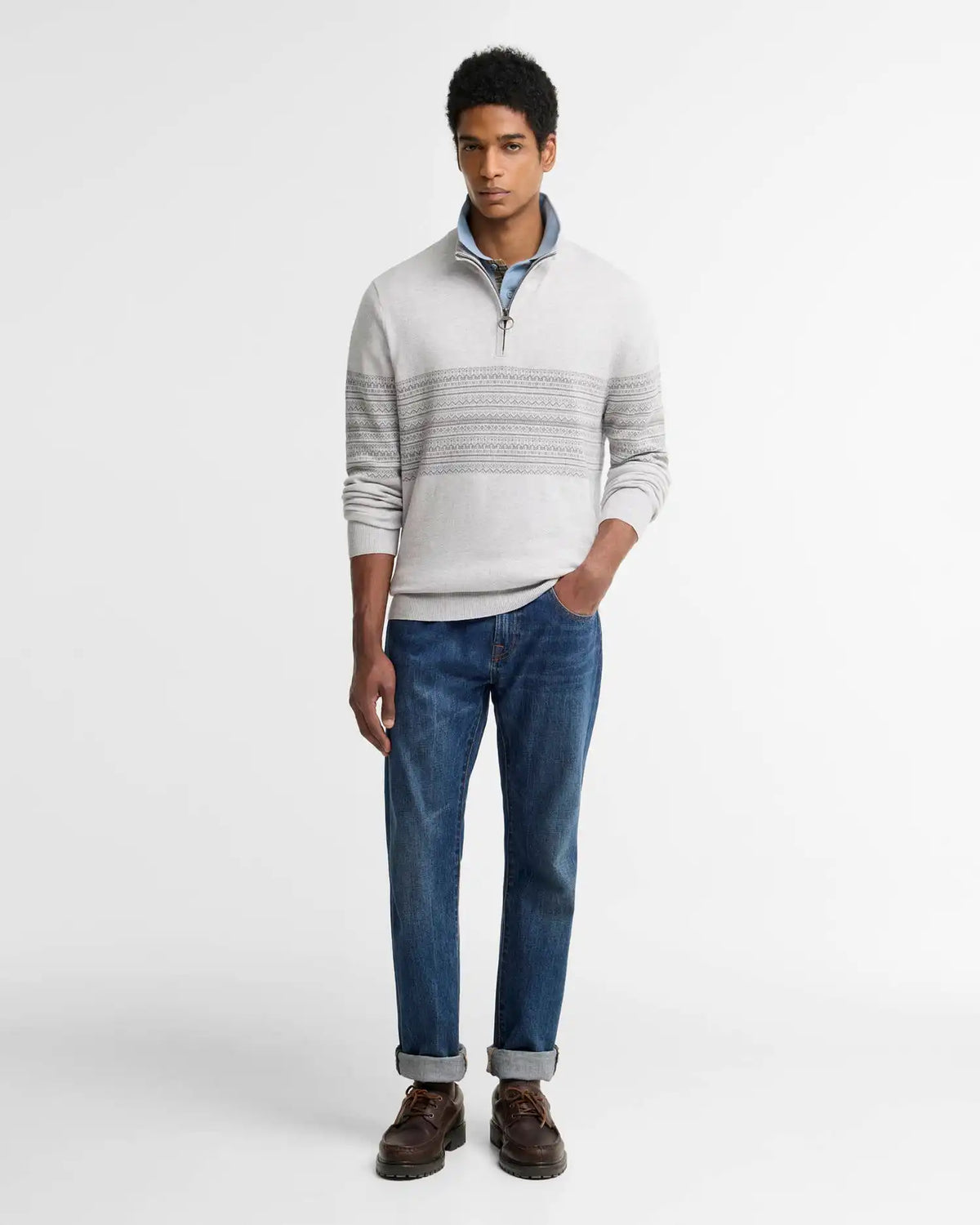 Millwood Fair Isle Half-Zip Jumper